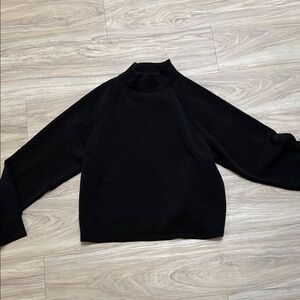 Mango Black Mock Neck Sweater